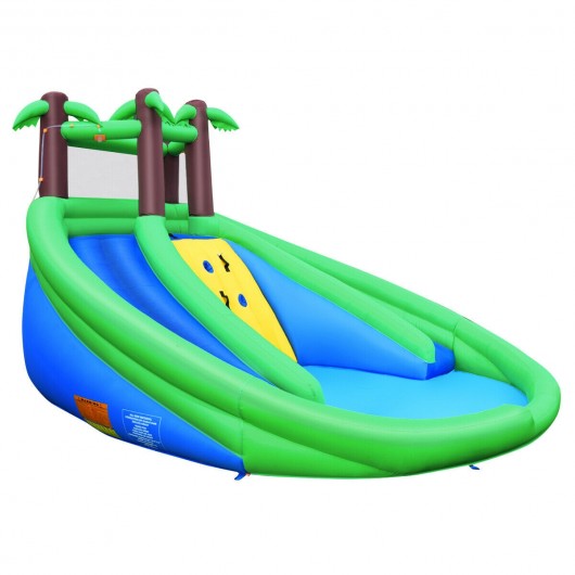 Inflatable Water Park Pool Bounce House Dual Slide Climbing