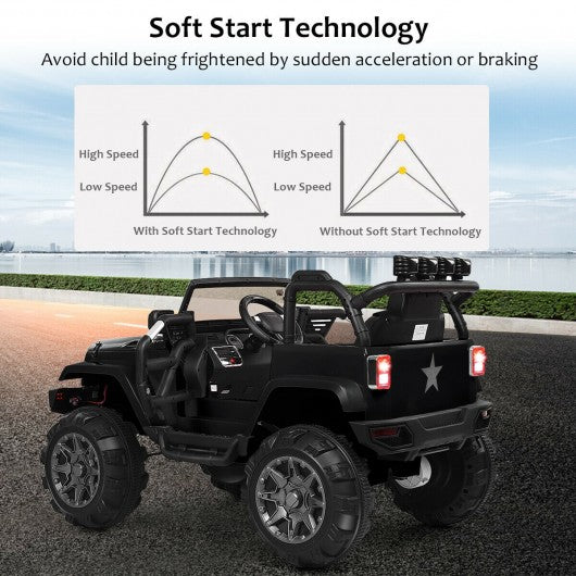 12V Kids Remote Control Riding Truck Car with LED Lights