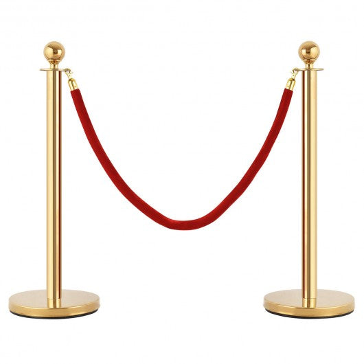 4 pcs Stanchion Posts Queue Pole