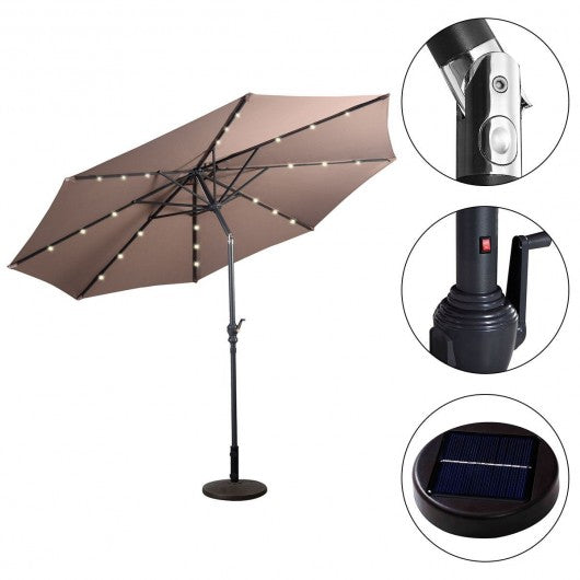 10' Hanging Umbrella Patio Sun Shade Offset Outdoor Market without Weight Base
