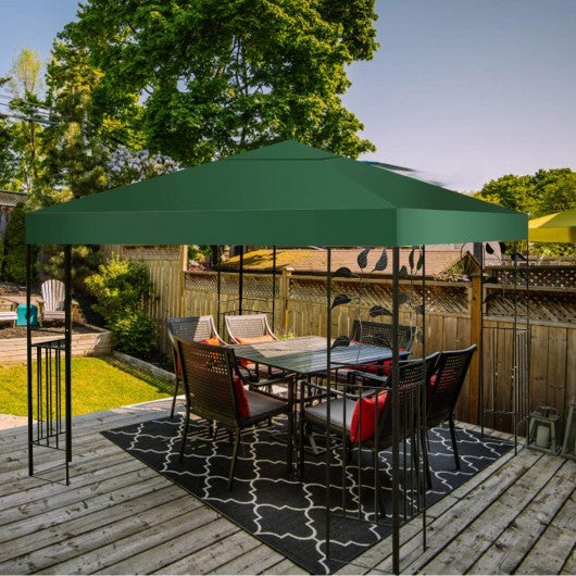 10' x 10' 1-Tier 3 Colors Patio Canopy Top Replacement Cover-Green