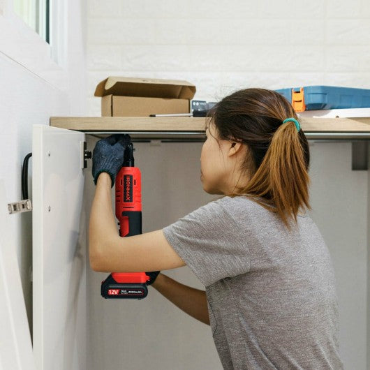 12V Cordless Electric Ratchet Wrench w/ 2 Packs Battery
