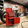 2-in-1 Tool Chest & Cabinet with 5 Sliding Drawers-Red