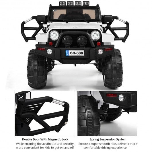 12V Kids Remote Control Riding Truck Car with LED Lights