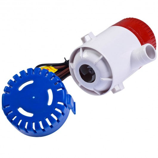 12V 2.0A 500 GPH Electric Bilge Pump Marine Boat Yacht Submersible 3/4