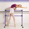 4ft Portable Height Adjustable Freestanding Ballet Barre-Purple