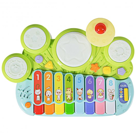 3-in-1 Electronic Piano Xylophone Game Drum Set Musical Toys
