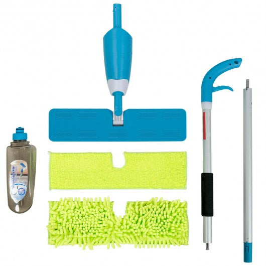 Double Sided Flip Spray Mop with Refillable Bottle and Washable Pads