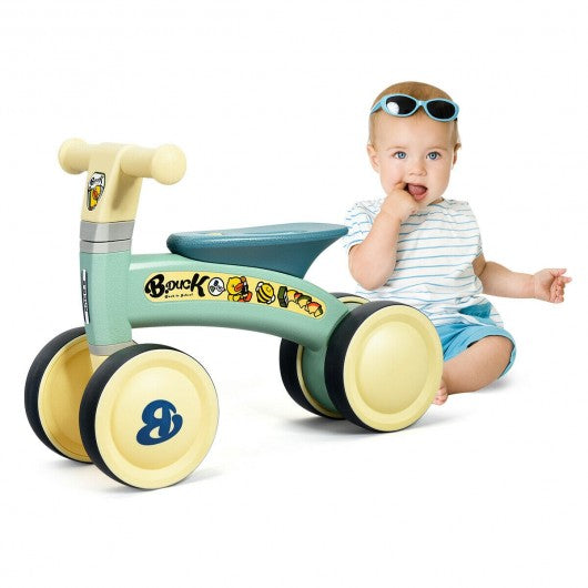 4 Wheels Toddler Balance Bike No Pedal-Green