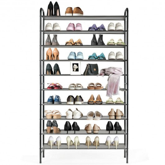 10-Tier Shoe Rack Space-saving Shoe Organizer Shoe Tower