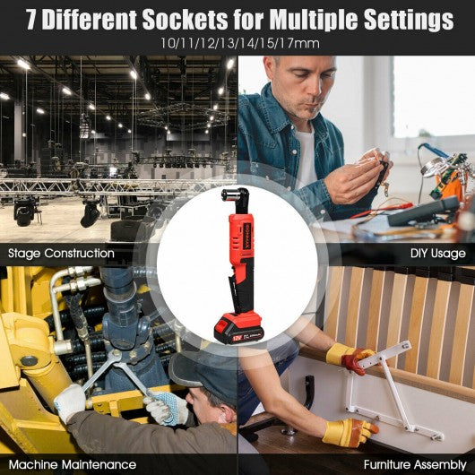 12V Cordless Electric Ratchet Wrench w/ 2 Packs Battery