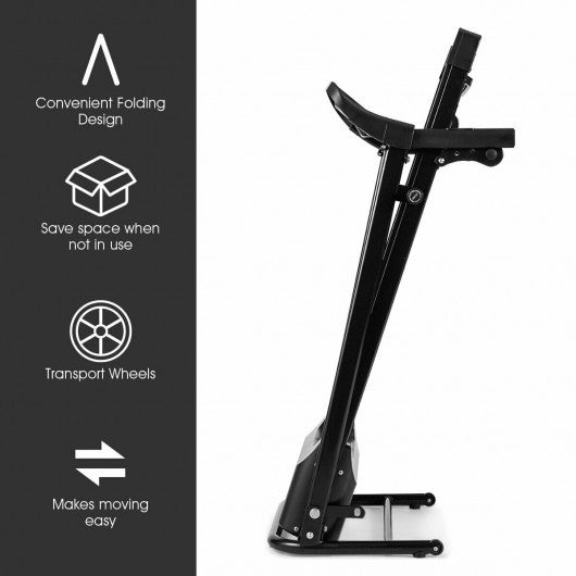 1.0HP Folding Treadmill Electric Support Motorized Power