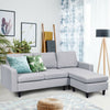 Convertible Sectional L-Shaped Couch with Reversible Chaise-Gray