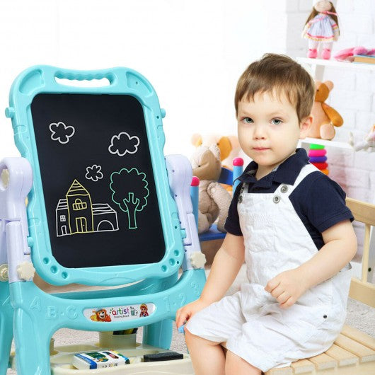 Double Sided Magnetic Drawing Art Easel-Green
