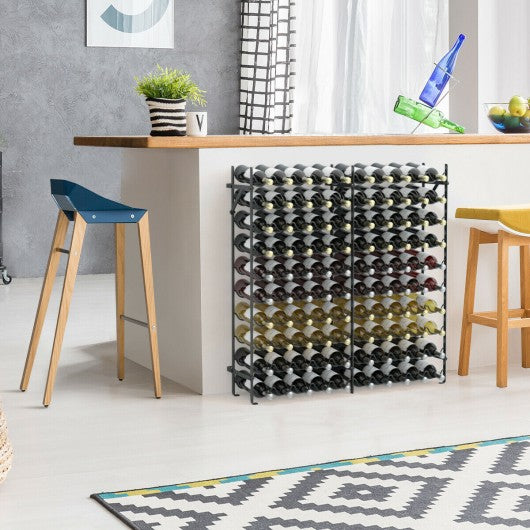 100 Bottle 10 Tier Display Metal Wine Rack