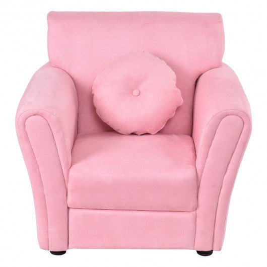 Living Room Armrest Chair Couch Kids Sofa w/ Pillow