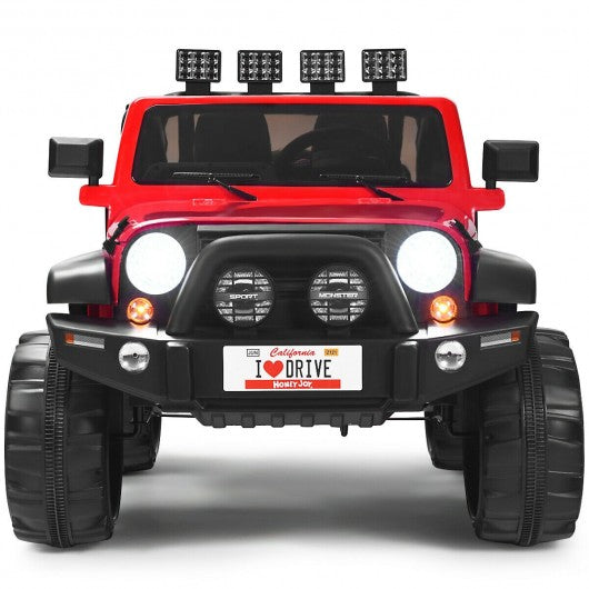12V 2 Seater Kids Ride On Car w/ Storage Room-Red