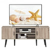 TV Stand w/ 2 Storage Cabinets 2 Open Shelves