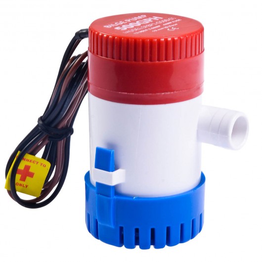12V 2.0A 500 GPH Electric Bilge Pump Marine Boat Yacht Submersible 3/4
