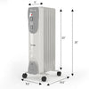 1500W Portable Oil-Filled Radiator Heater with Adjustable Thermostat