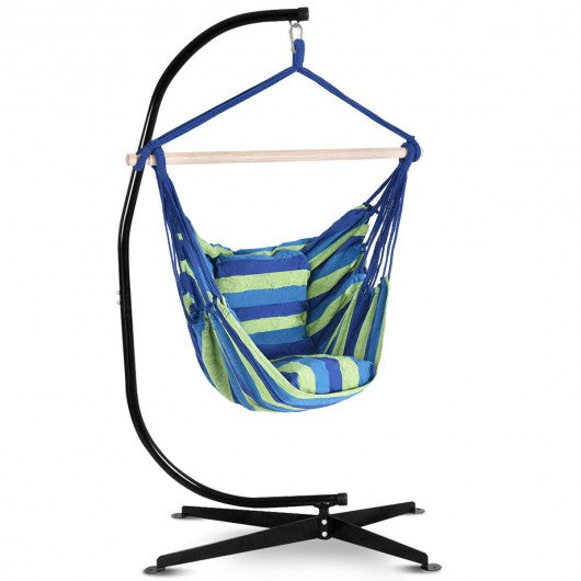 4 Color Deluxe Hammock Rope Chair Porch Yard Tree Hanging Air Swing Outdoor