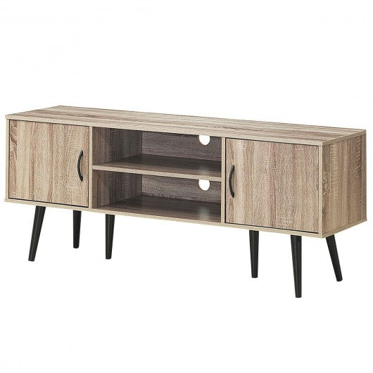 TV Stand w/ 2 Storage Cabinets 2 Open Shelves