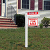6' Vinyl UPVC Real Estate Sign Post Realtor Yard Sign Post