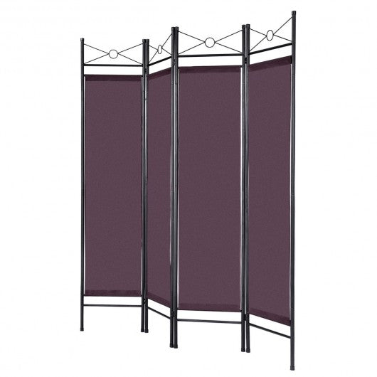 4 Panels Metal Frame Room Private Folding Screen