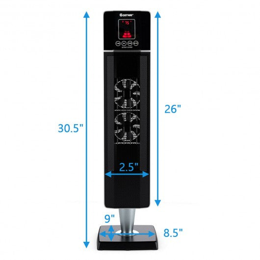 1500W Portable Tower Heater with Timer Remote Control
