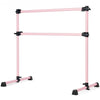 4ft Portable Height Adjustable Freestanding Ballet Barre-Pink