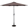 10FT Patio Solar Umbrella LED Patio Market Steel Tilt W/ Crank Outdoor New-Tan