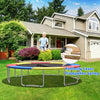 10FT Waterproof Safety Trampoline  Bounce Frame Spring Coverulticolor