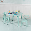 27'' Kids Square Steel Table Play Learn Activity Table-Blue