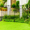 2 PC Black Coated Steel Decorative Garden Folding Fence