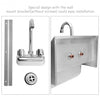 Stainless Steel Wall Mount Washing Sink Basin with Faucet