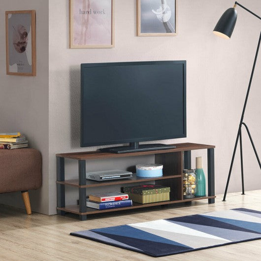 Retro TV Stand Entertainment Media Center Console Shelf Cabinet-Coffee