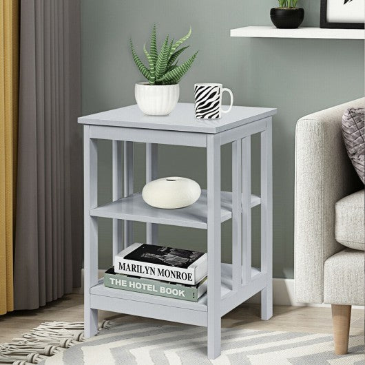 3-Tier Side Table Nightstand with Stable Structure