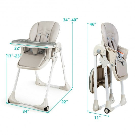Baby Convertible High Chair with Wheels