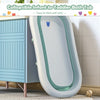 Folding Portable Baby Bathtub w/ Cushion Blue
