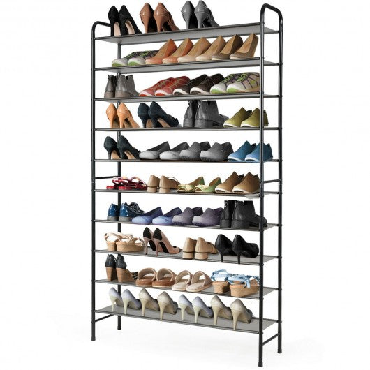 10-Tier Shoe Rack Space-saving Shoe Organizer Shoe Tower