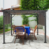2Pcs Universal Replacement Canopy for Pergola Structure Sun Awning-Brown