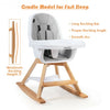 3-in-1 Convertible Wooden Baby High Chair