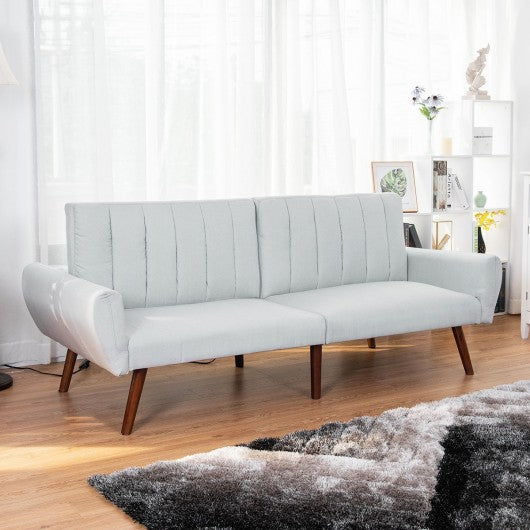 Sofa Futon Bed Sleeper Couch Convertible Mattress-Gray