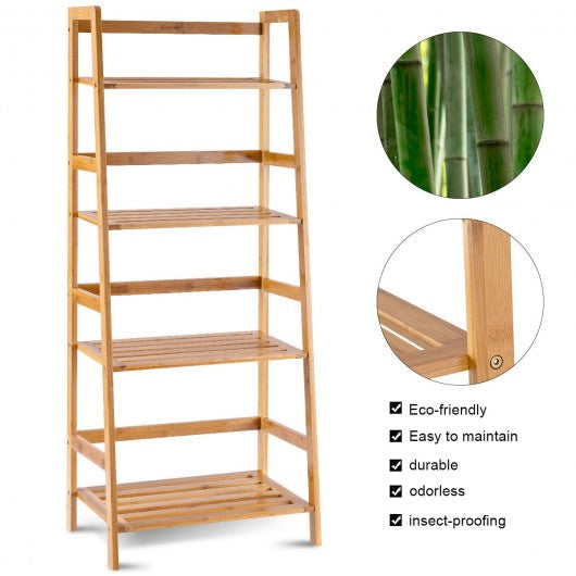 Multifunctional 4 Shelf Bamboo Plant Flower Storage Stand Rack
