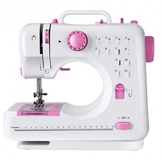 Free-Arm Crafting Mending Sewing Machine with 12 Built-in Stitched