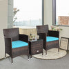 3 pcs Outdoor Rattan Wicker Furniture Set