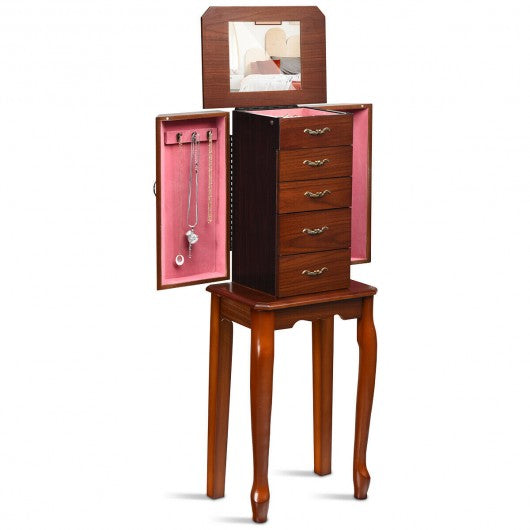 Jewelry Cabinet Armoire Storage Chest Stand Organizer