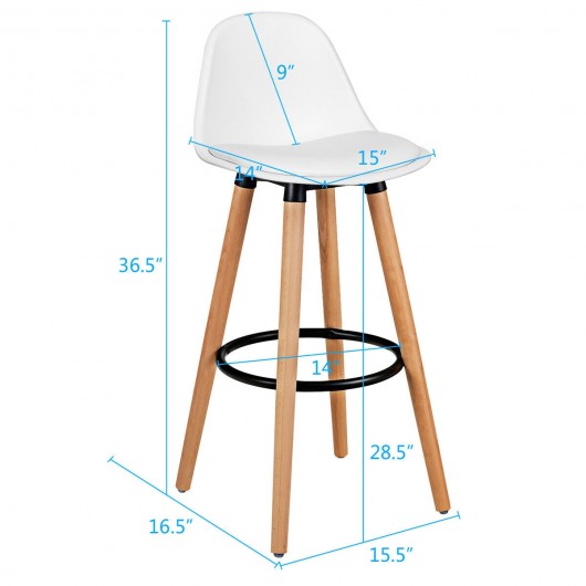 2Psc Mid Century Barstool 28.5