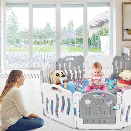 10-Panel Kids Safety Activity Center -Gray