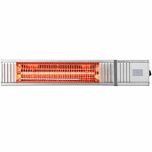 1500W Infrared Patio Heater w/ Remote Control & 24H Timer for Indoor Outdoor Timer